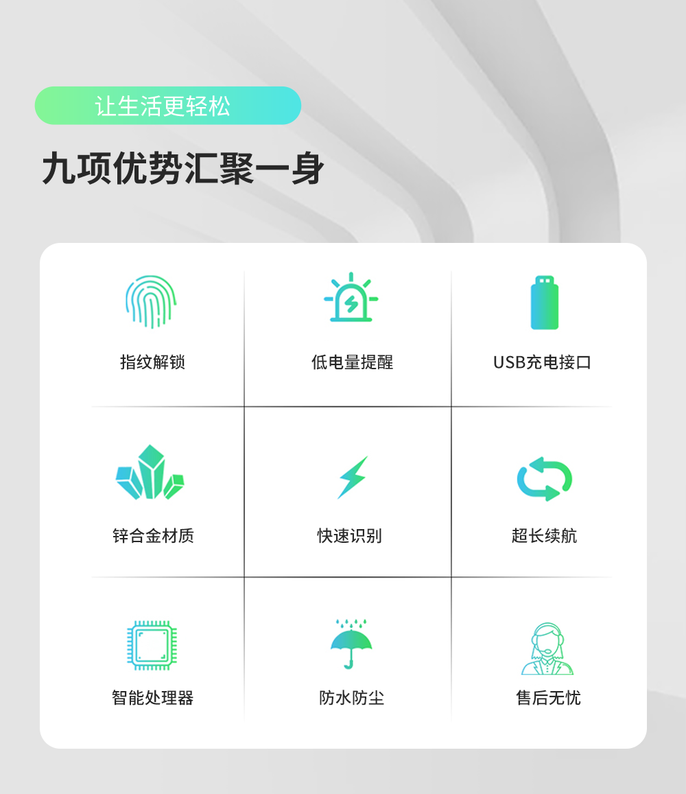 指纹挂锁的特点